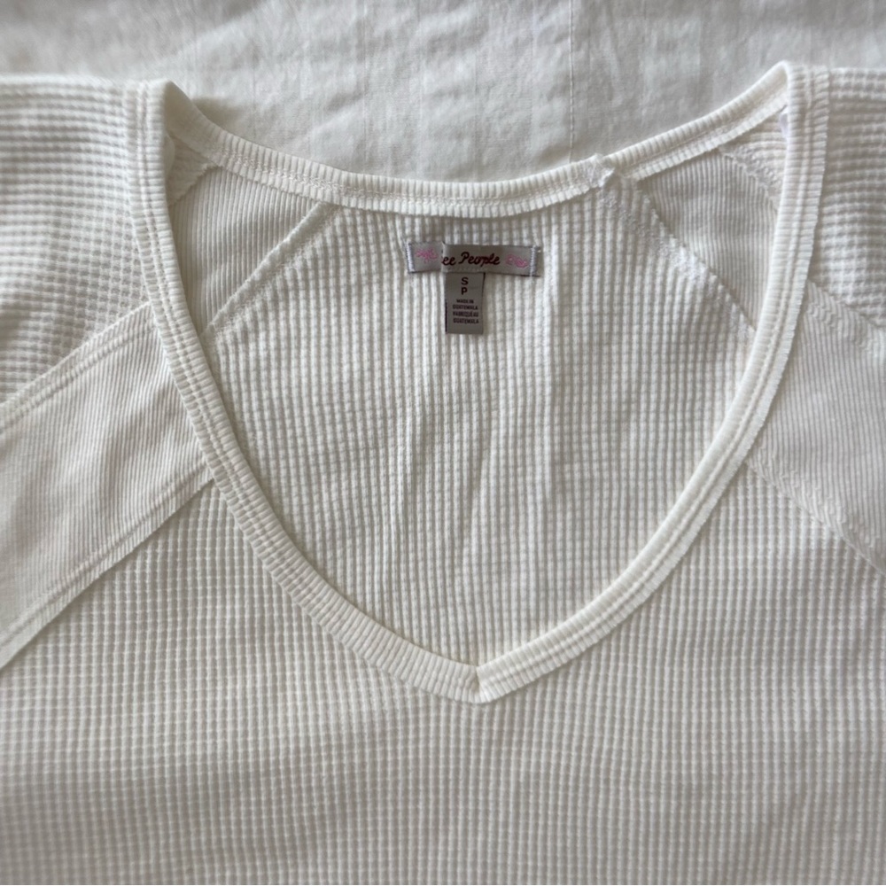 Free People Women’s Santa Clara Thermal Top in Alabaster - Picture 7 of 16